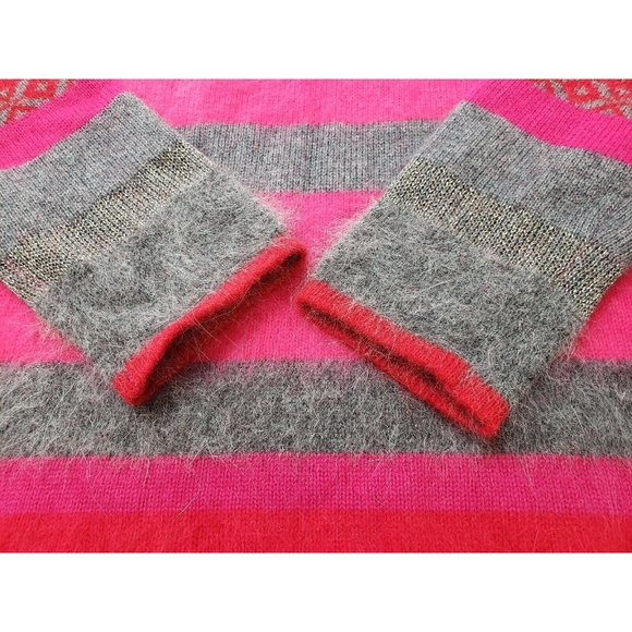 209 wst 38 Womens Sweater Long Sleeve Mock Neck 100% Cashmere Striped XS - Picture 4 of 10